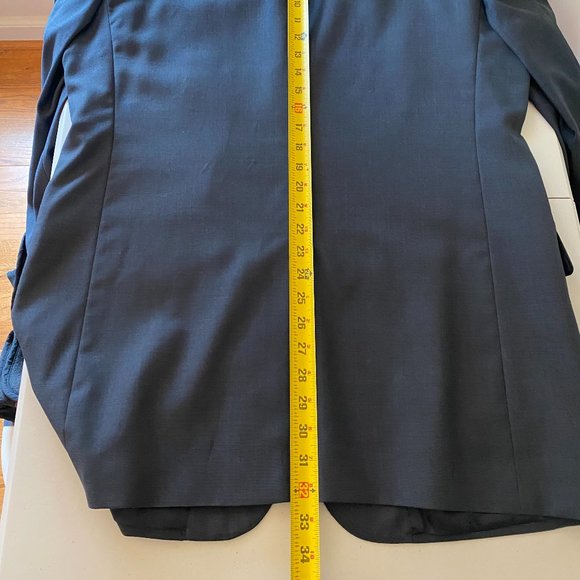 Jos. A. Bank 100% Wool Sport Coat Men 43LG Charcoal Two-Button‎ Blazer Jacket - Picture 15 of 16